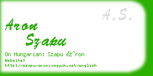 aron szapu business card